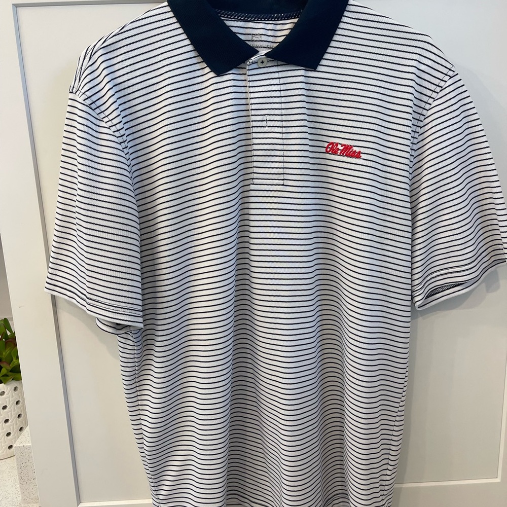EUC Southern Tide size large ole miss university of Mississippi golf shirt